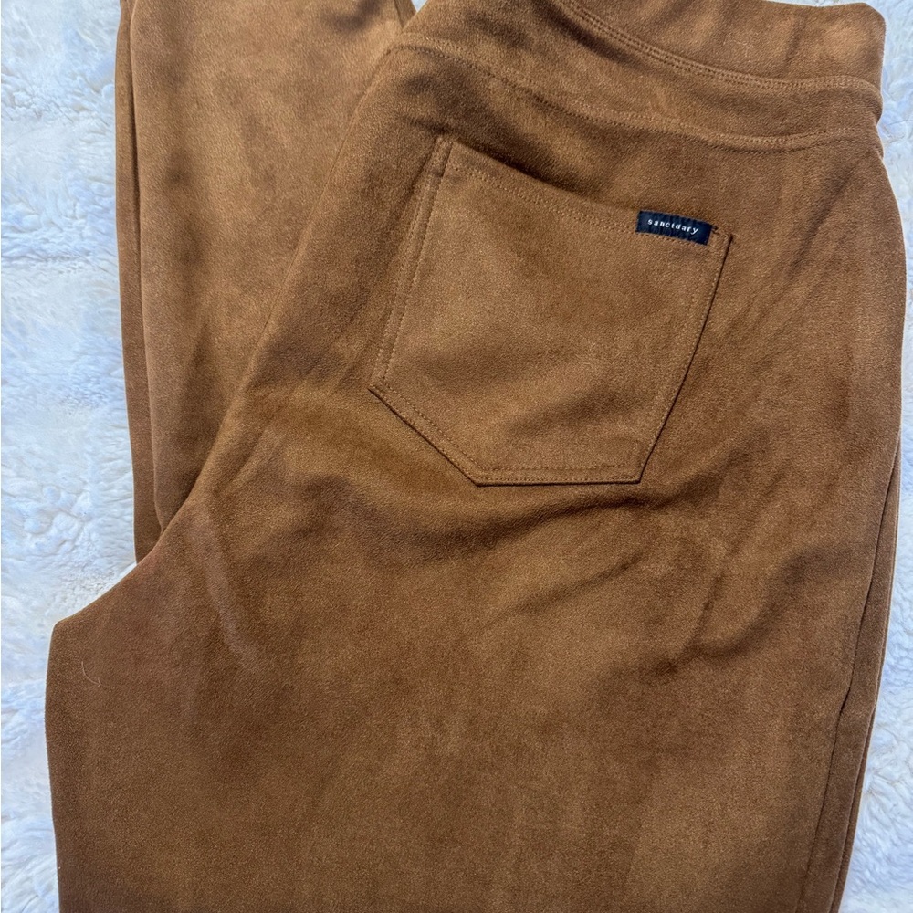Sanctuary Faux Suede Brown Leggings